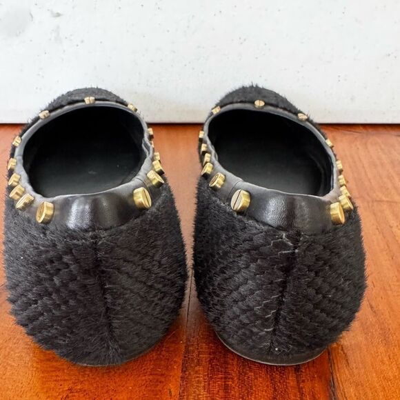 Rachael Zoe Black Snakeskin Studded Women's Flats sz 9 - Picture 3 of 7